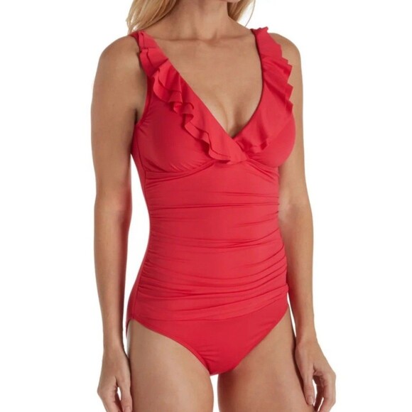 Lauren Ralph Lauren Beach Club Slimming Underwire One Piece Swimsuit Sz 6 New - Picture 1 of 10